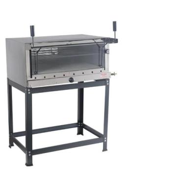 Imagem de Forno de Pizza 230Lts 95x95 4 Pedras Refratárias em Aço Inox - Leona