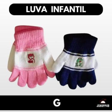 Imagem de Kit 3 Pares Luvas Infantil P M G Menina e Menino Elástica Confortável 