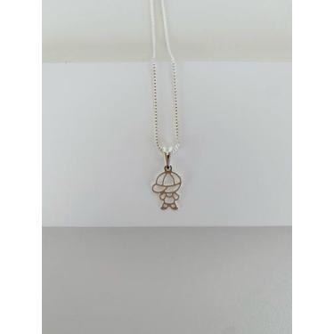 Imagem de Colares semi joia prata 925 e ouro 18k modelo vazado filhos - dondocas