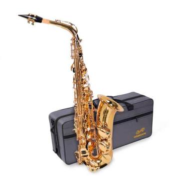 Imagem de Saxofone dominante alto eb dourado com case