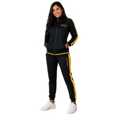 Imagem de Agasalho Conjunto Calça Feminino Inverno Seleção Brasileira - Balboa, 