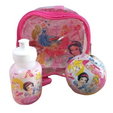 Imagem de Kit Mochila Lancheira Infantil Menina com Garrafa e Brinde - Crey Stor