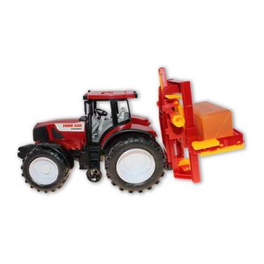 Imagem de Trator de Brinquedo com Implementos Flexão 36cm madeira - JJT, MADEIRA
