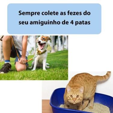 Imagem de Kit Refil Cata Caca 6 Rolos Saquinho Coletar Coco Fezes Cães Gatos - O