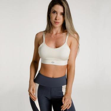Imagem de Top Decote V Griffa, M, Off white