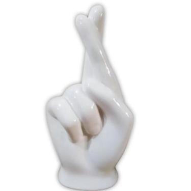Imagem de Enfeite ceramica 16x6cm - mão sorte - DITLANTA