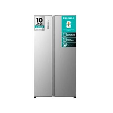 Imagem de Refrigerador Side by Side Hisense Frost Free com 531 Litros Multi Air Flow 2.0 e Super Freezer Inox - RS3P558