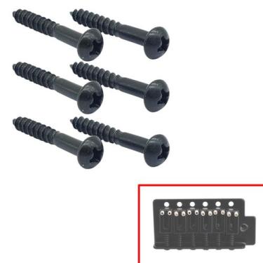 Imagem de 6 Parafuso PRETO de Fixar PONTE guitarra Strato 3,5X25 MXP