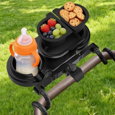 Imagem de Bandeja de Lanches para Carrinho JACZZO com 3 Tigelas de Silicone e Su