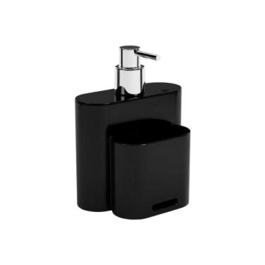 Imagem de Dispenser para detergente cozinha coza flat 500ml 17002, PRETO, UN
