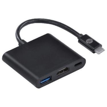 Imagem de Adaptador Hub Usb Tipo C P/ Hdmi/usb 3.0/tipo C - 20 Cm - Hchuc-20 - V