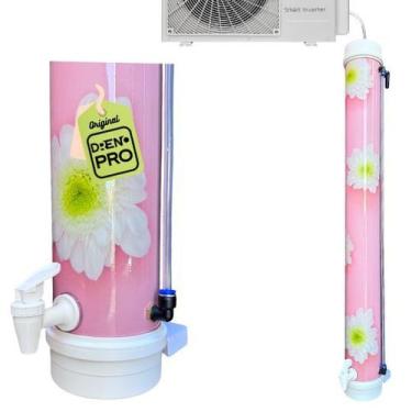 Imagem de Dreno Coletor de Água p/ Ar Condicionado 8L Rosa e Branco - DrenoPro