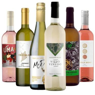 Imagem de Kit 6 Vinhos Brancos e Rosés - Kit Divvino