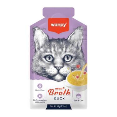 Imagem de Petisco Úmido Wanpy para Gatos Caldo de Carne com Pato 50g