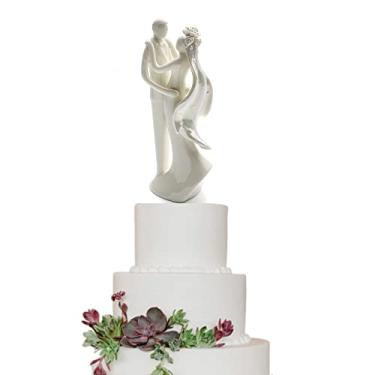 Imagem de Lembrança de aniversário de casamento, casamento, noivo, noiva, casamento, casamento, casamento, casamento, casamento, casamento, casamento, lembrança, pérola branca, 16 cm