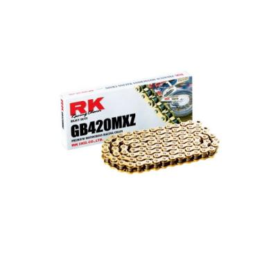 Imagem de RK Racing Chain GB420MXZ-104 (série 420) Ouro 104 Link Heavy Duty MX/SX Racing Sem O-Ring Corrente com ligação