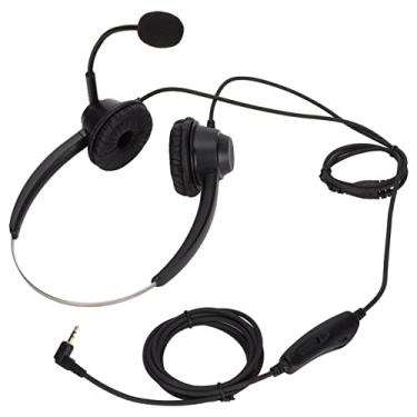Imagem de Fone de ouvido Call Center, fone de ouvido de celular com fio macio leve para escritório