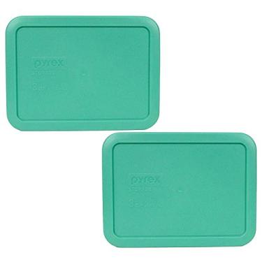 Imagem de Pyrex Capa de armazenamento de plástico retangular para 3 xícaras (750 ml) (2, verde)