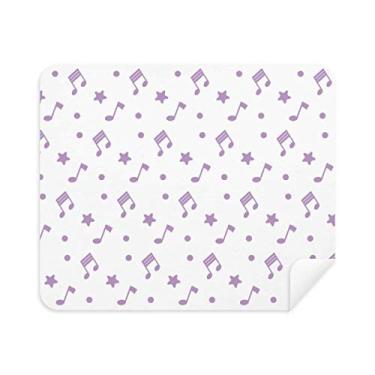 Imagem de Pano de limpeza de notas musicais Purple Small Stars 2 peças de tecido de camurça