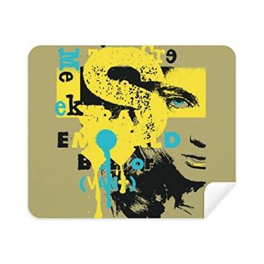 Imagem de Graffiti Street Pano de limpeza feminino amarelo azul preto 2 peças tecido de camurça