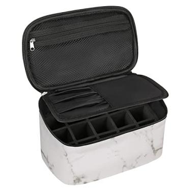 Imagem de Bolsa de esmalte para unhas, conjunto organizador de arte de unhas, estojo de viagem, bolsa de ferramentas para unhas, suporte de esmalte com compartimento, conjunto de acessórios