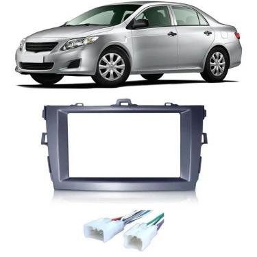 Imagem de Moldura De Painel 2 Din Toyota Corolla  2009 á 2013 Para CD DVD 2 Din + Conector ISSO