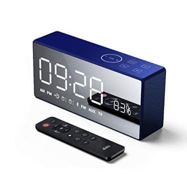 Imagem de HIOD Alto-falante Bluetooth multifuncional sem fio grande display despertador rádio FM microfone embutido 15h Playime, azul