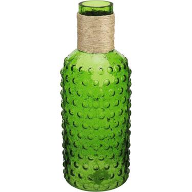 Imagem de DIJON GARRAFA DECORATIVA 30x11x11cm VIDRO VERDE