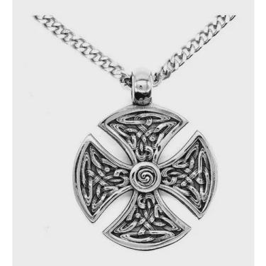 Imagem de Pingente Aço Inox Com Corrente Mandala Viking Celta Druida Nórdico Magia
