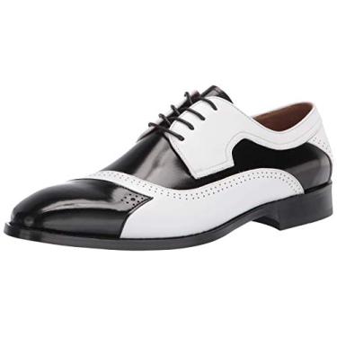 Imagem de STACY ADAMS Sapato Oxford masculino Paxton, Preto e branco, 7