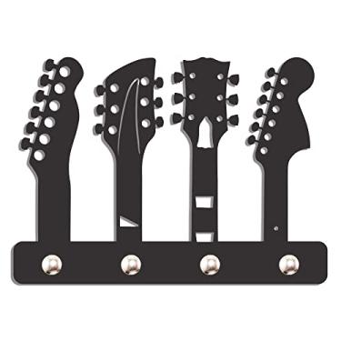Imagem de Porta Chave De Parede Decorativo Gancho Suporte Guitarras Chaves