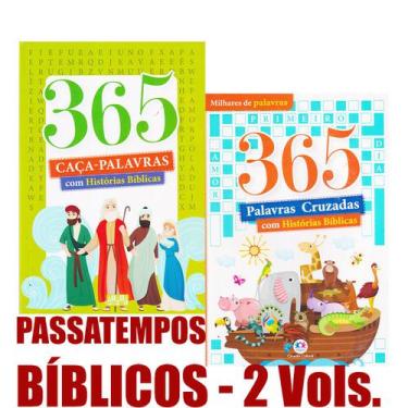 Combo 365 caça-palavras bíblico + Palavras Cruzadas - Com