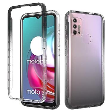 Imagem de For Motorola Moto G30 Shockproof High Transparency Two-color Gradual Change PC+TPU Candy Colors Phone Protective Case