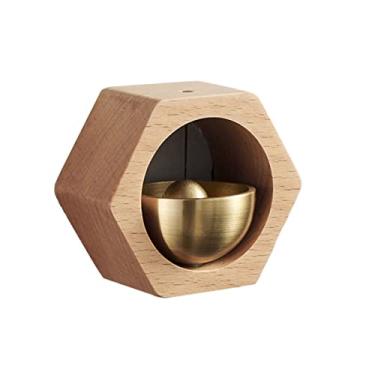 Imagem de Campainha de lojista, ímãs decorativos de geladeira, campainha de madeira fixada magneticamente, campainha de porta para negócios ao entrar e campainha exclusiva leve para decoração de guarda-roupa de loja de parede de porta