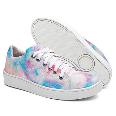 Imagem de Tenis Feminino Urbano Moda Casual Sola Baixa - Tie Dye/34