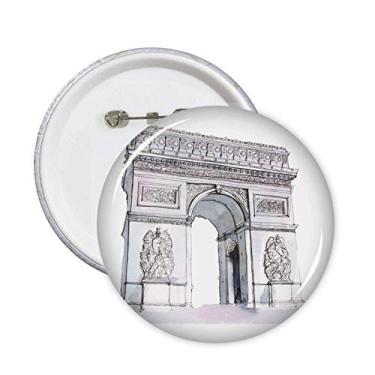 Imagem de Broche Arc De Triunfo em Paris, França, broches, emblema, acessório, decoração, 5 peças