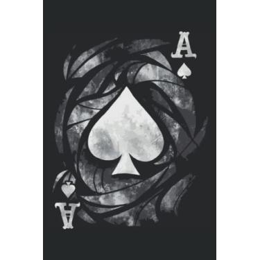 Imagem de Ass Kartenspiel Spielkarte Spieler Poker Skat: Tagebuch 120 Seiten liniertes Papier Handliches Format (15,24 × 22,86 cm entspricht ungefähr DIN A5)