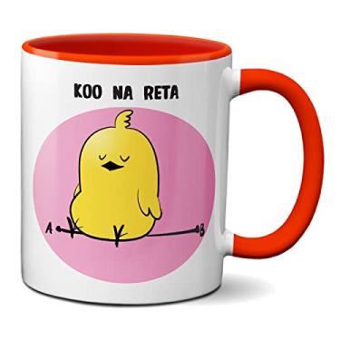 Imagem de Caneca Engraçada Koo Na Reta Presente Xícara Divertida (Vermelha)
