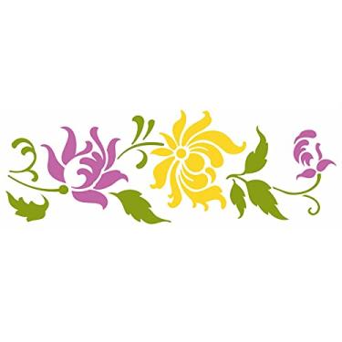Imagem de Stencil de Acetato para Pintura Opa 10x30 2330 Flor Bauer II