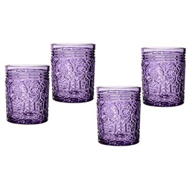 Imagem de Godinger Jax Double Old Fashioned Beverage Glass Cup Grape - Set of 4