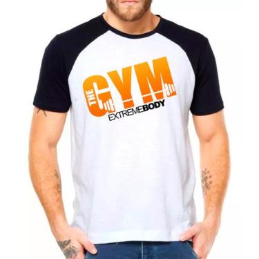 Imagem de Camisa Raglan Academia Musculação Masculina04 - Design Camisetas