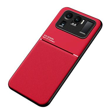 Imagem de Kepuch Mowen Case Capas Placa de Metal Embutida para Xiaomi 11 Ultra - Vermelho