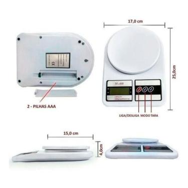 Imagem de Balança Eletrônica Digital De Cozinha Pesa De 1 Gr Até 10 Kg - Kasilar