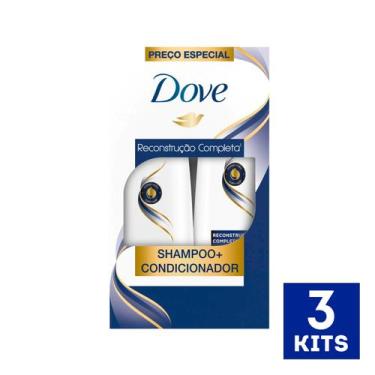 Imagem de Kit Dove Shampoo 400ml + Condicionador 200ml Reconstrução Completa Cab