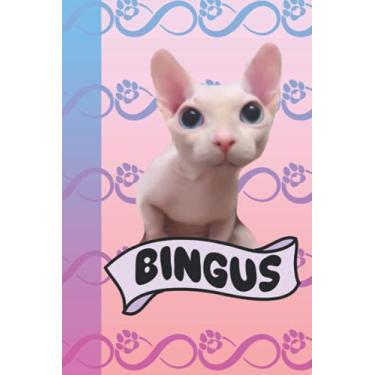 Imagem de Bingus Pink - Notebook College Ruled: Funny and Cute Cat Meme Journal 6x9 inch 120 pages