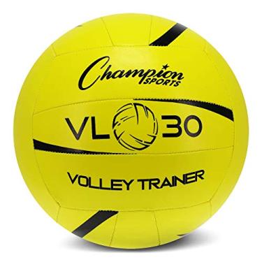 Imagem de Champion Sports Treinamento de vôlei, tamanho 10, interno e externo, com painéis macios de nylon costurados à mão – Bolas de vôlei grandes e leves para treinar, recreação – Equipamento e equipamentos de vôlei premium