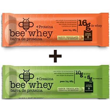 Imagem de BeWhey Pack Treino, Caixa com 12 Barras de Proteína Sabor Chocolate, com: 6 unidades de +Proteína e 6 unidades de +Creatina