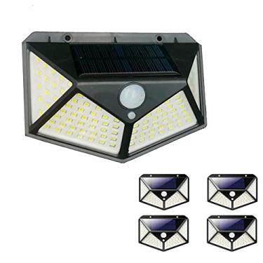 Imagem de Luminaria Solar Kit com 5 Unidades Sensor de Movimento 3 Funçoes Lampada Presença Parede LED Prova d'Agua Iluminaçao