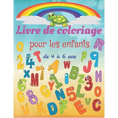Imagem de Livre de coloriage pour les enfants de 4 à 6 ans.: Un livre d'activités stimulant pour les enfants de la maternelle, crèche, primaire filles ou ... Z et chiffres, nombres de 0 à 20 en coloriant