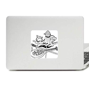 Imagem de Guarda-chuva chinês espada dragão desenho decalque vinil paster laptop decoração PC